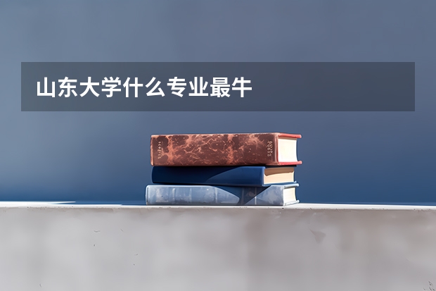 山东大学什么专业最牛