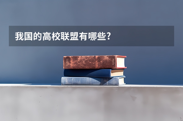 我国的高校联盟有哪些?