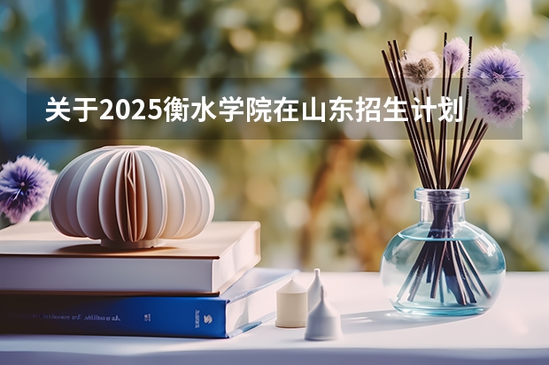关于2025衡水学院在山东招生计划预测